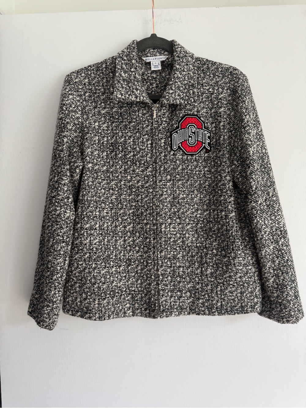 Vintage Bellepointe Black & White Tweed Ohio State Jacket